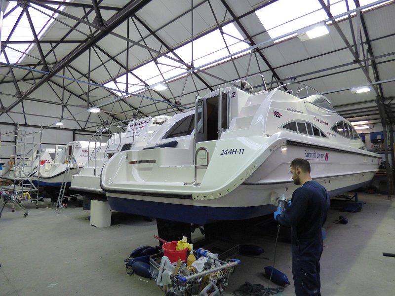 norfolk broads direct cruiser being serviced