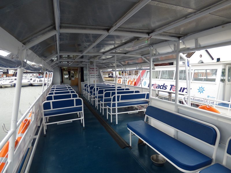 queen of the broads passenger trip boat internal shot of seating