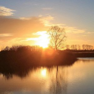 sunset across the broads