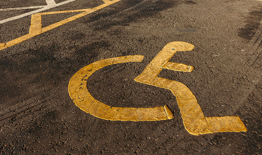Disabled parking space